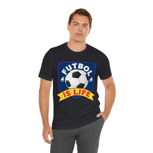 Load image into Gallery viewer, Futbol Is Life Unisex Jersey Crew Neck T-shirt