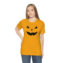 Load image into Gallery viewer, Halloween Pumpkin Face Unisex Jersey Short Sleeve Tee