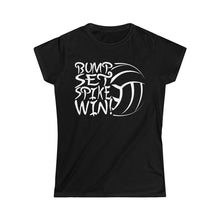 Load image into Gallery viewer, Volleyball Bump Set Spike Win Women's Softstyle Tee