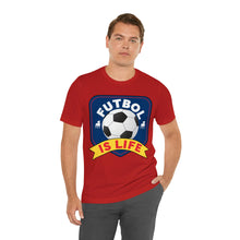 Load image into Gallery viewer, Futbol Is Life Unisex Jersey Crew Neck T-shirt