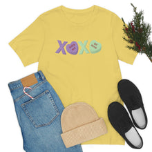 Load image into Gallery viewer, XOXO Kiss Me Be Mine Sweetheart Candy Valentines Day Unisex Jersey Short Sleeve Tee