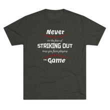 Load image into Gallery viewer, Striking Out Men's Tri-Blend Crew Tee