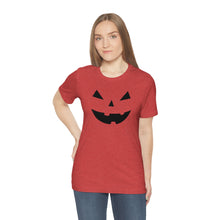 Load image into Gallery viewer, Halloween Pumpkin Face Unisex Jersey Short Sleeve Tee