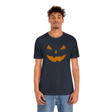 Load image into Gallery viewer, Halloween Pumpkin Face Unisex Jersey Short Sleeve Tee