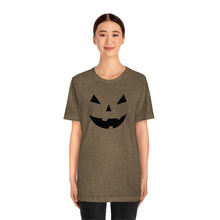 Load image into Gallery viewer, Halloween Pumpkin Face Unisex Jersey Short Sleeve Tee