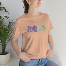 Load image into Gallery viewer, XOXO Kiss Me Be Mine Sweetheart Candy Valentines Day Unisex Jersey Short Sleeve Tee