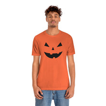 Load image into Gallery viewer, Halloween Pumpkin Face Unisex Jersey Short Sleeve Tee