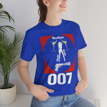 Load image into Gallery viewer, James Bond Martinis Girls and Guns 007 Soft Unisex Jersey Short Sleeve Tee