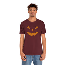 Load image into Gallery viewer, Halloween Pumpkin Face Unisex Jersey Short Sleeve Tee