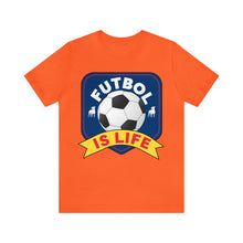 Load image into Gallery viewer, Futbol Is Life Unisex Jersey Crew Neck T-shirt