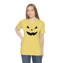 Load image into Gallery viewer, Halloween Pumpkin Face Unisex Jersey Short Sleeve Tee