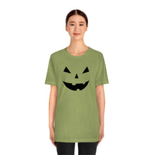 Load image into Gallery viewer, Halloween Pumpkin Face Unisex Jersey Short Sleeve Tee