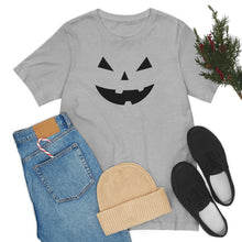 Load image into Gallery viewer, Halloween Pumpkin Face Unisex Jersey Short Sleeve Tee