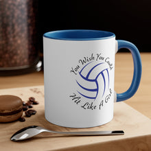 Load image into Gallery viewer, You Wish You Could Hit Like A Girl Accent Coffee Mug, 11oz