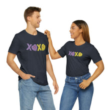 Load image into Gallery viewer, XOXO Kiss Me Be Mine Sweetheart Candy Valentines Day Unisex Jersey Short Sleeve Tee