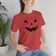 Load image into Gallery viewer, Halloween Pumpkin Face Unisex Jersey Short Sleeve Tee