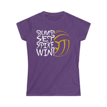 Load image into Gallery viewer, Volleyball Bump Set Spike Win Women's Softstyle Tee