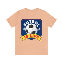 Load image into Gallery viewer, Futbol Is Life Unisex Jersey Crew Neck T-shirt