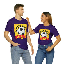 Load image into Gallery viewer, Futbol Is Life Unisex Jersey Crew Neck T-shirt