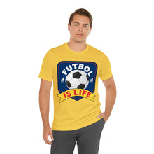 Load image into Gallery viewer, Futbol Is Life Unisex Jersey Crew Neck T-shirt