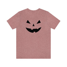 Load image into Gallery viewer, Halloween Pumpkin Face Unisex Jersey Short Sleeve Tee