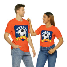 Load image into Gallery viewer, Futbol Is Life Unisex Jersey Crew Neck T-shirt