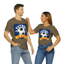 Load image into Gallery viewer, Futbol Is Life Unisex Jersey Crew Neck T-shirt