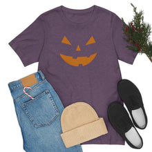 Load image into Gallery viewer, Halloween Pumpkin Face Unisex Jersey Short Sleeve Tee