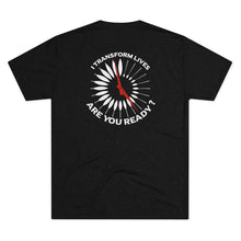 Load image into Gallery viewer, I Transform Lives Jetstream Health Coach Unisex Tri-Blend Crew Tee