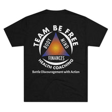 Load image into Gallery viewer, Team Be Free Health Coaching Men's Tri-Blend Crew Tee