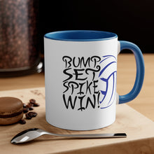 Load image into Gallery viewer, Bump Set Spike Win Accent Coffee Mug, 11oz