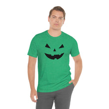 Load image into Gallery viewer, Halloween Pumpkin Face Unisex Jersey Short Sleeve Tee