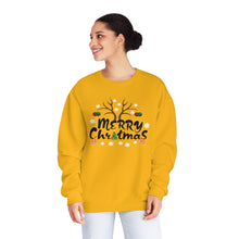Load image into Gallery viewer, Merry Christmas Antlers Candy Canes Snowflake Unisex NuBlend® Crewneck Sweatshirt