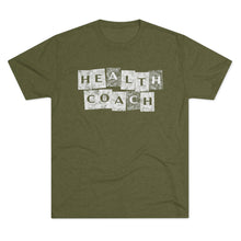 Load image into Gallery viewer, Health Coach Grunge Panels Motivational Men's Tri-Blend Crew Tee