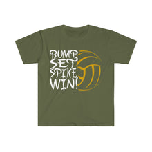 Load image into Gallery viewer, Bump Set Spike Win Volleyball Unisex Softstyle T-Shirt