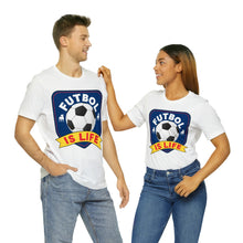 Load image into Gallery viewer, Futbol Is Life Unisex Jersey Crew Neck T-shirt