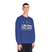 Load image into Gallery viewer, Merry Christmas Antlers Candy Canes Snowflake Unisex NuBlend® Crewneck Sweatshirt