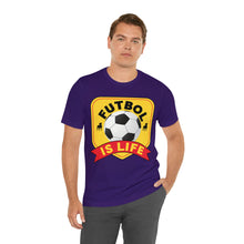 Load image into Gallery viewer, Futbol Is Life Unisex Jersey Crew Neck T-shirt