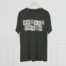 Load image into Gallery viewer, Health Coach Grunge Panels Motivational Men's Tri-Blend Crew Tee