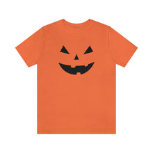 Load image into Gallery viewer, Halloween Pumpkin Face Unisex Jersey Short Sleeve Tee