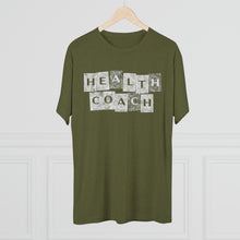 Load image into Gallery viewer, Health Coach Grunge Panels Motivational Men's Tri-Blend Crew Tee