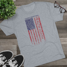 Load image into Gallery viewer, Transformational Health Coach Flag Unisex Tri-Blend Crew Tee