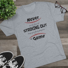 Load image into Gallery viewer, Striking Out Men's Tri-Blend Crew Tee