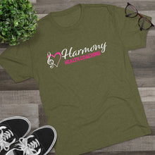 Load image into Gallery viewer, Harmony Health Coaching Unisex Tri-Blend Crew Tee