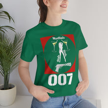 Load image into Gallery viewer, James Bond Martinis Girls and Guns 007 Soft Unisex Jersey Short Sleeve Tee