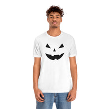 Load image into Gallery viewer, Halloween Pumpkin Face Unisex Jersey Short Sleeve Tee