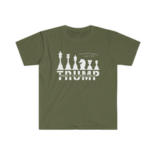 Load image into Gallery viewer, The World of Politics is Like Chess There is No Need for a Trump USA Unisex Softstyle T-Shirt
