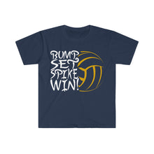 Load image into Gallery viewer, Bump Set Spike Win Volleyball Unisex Softstyle T-Shirt