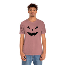 Load image into Gallery viewer, Halloween Pumpkin Face Unisex Jersey Short Sleeve Tee