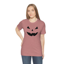 Load image into Gallery viewer, Halloween Pumpkin Face Unisex Jersey Short Sleeve Tee